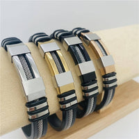 Men's Silicone Titanium Steel  Bracelet - MJ/BC