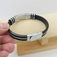 Men's Silicone Titanium Steel  Bracelet - MJ/BC