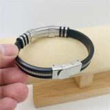 Men's Silicone Titanium Steel  Bracelet - MJ/BC