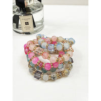 Soft Shade Bead Stretch String Bracelet