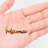 Mama Gold Plated Stainless Steel Charm Necklace - FGS