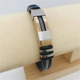 Men's Silicone Titanium Steel  Bracelet - MJ/BC