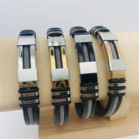 Men's Silicone Titanium Steel  Bracelet - MJ/BC